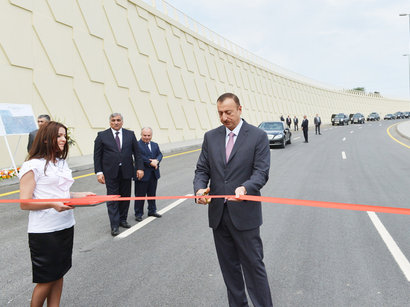 Prezident İlham Əliyev Göyçay-Ucar avtomobil yolunun açılışını edib
