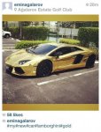 Emin Ağalarov qızıl “Lamborghini” avtomobilini göstərdi (FOTO)