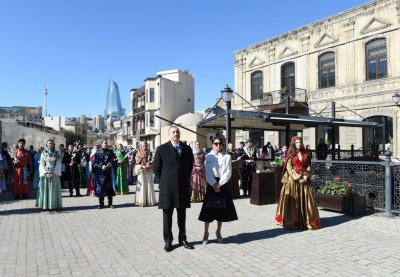 Prezident İlham Əliyev və xanımı Novruz bayramı münasibətilə ümumxalq şənliyində iştirak ediblər